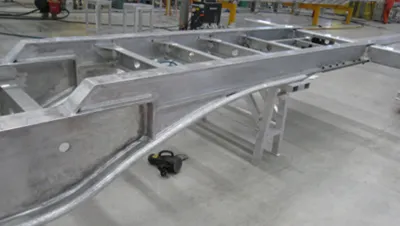 Front of the bottom beam